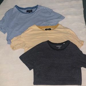 PacSun Men’s Small Basic Striped T-Shirts